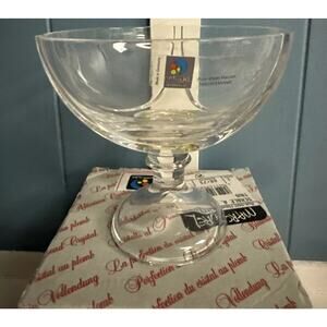 RARE VINTAGE MARCAUREL LEAD CRYSTAL CLEAR Candy GLASS BOWL Dish